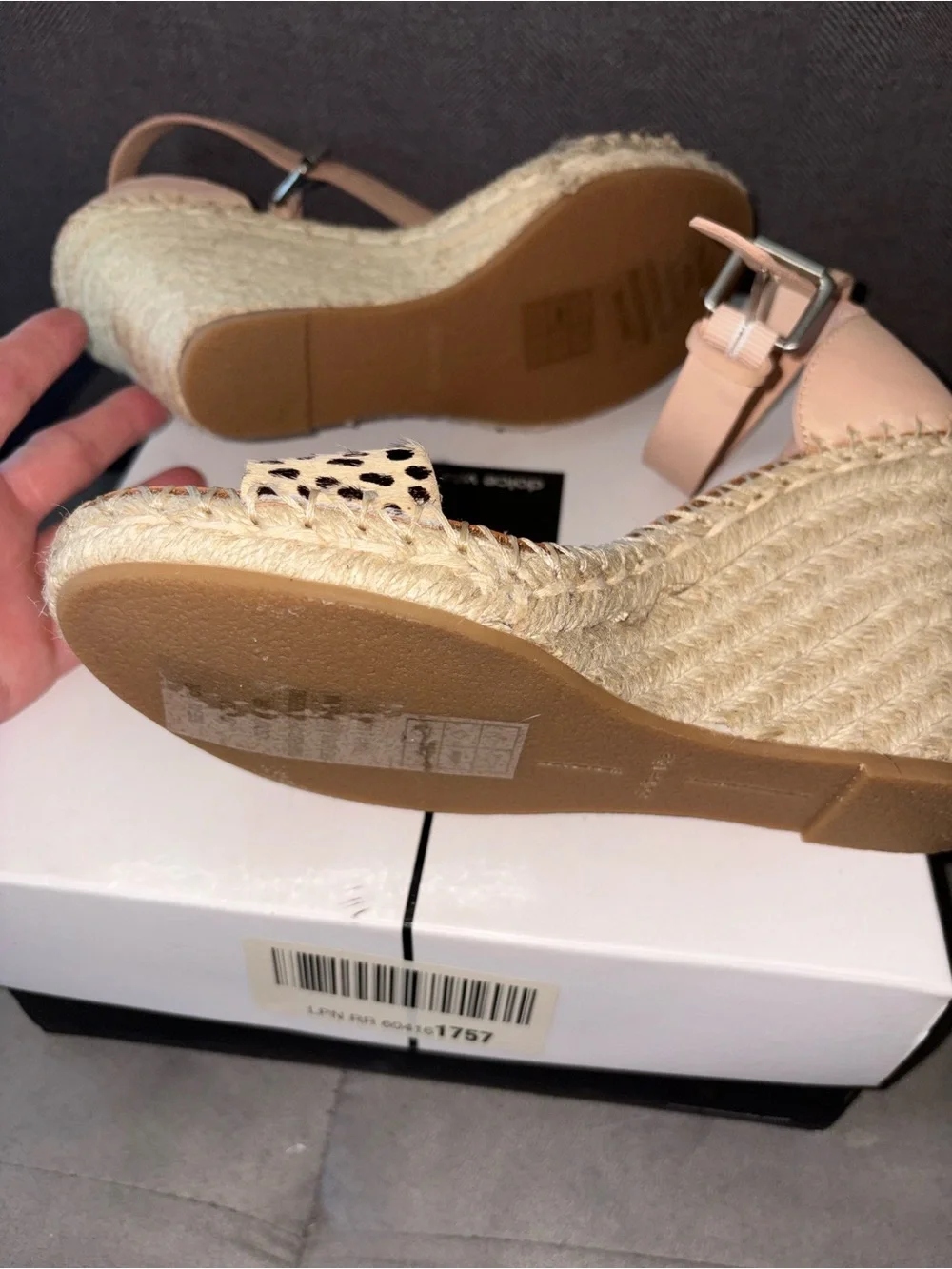 Dolce Vita Leopard-Print and Nude Espadrille Wedges